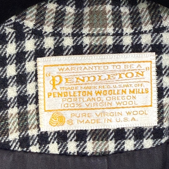 vtg 80s Pendleton Plaid Wool Blazer Womens sz M USA Preppy academia old money - Picture 7 of 14